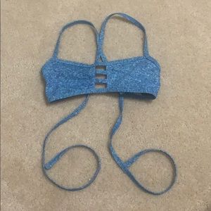 Blue and white patterned joyln swim top